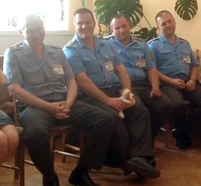 Police from Belarus during restorative circle training